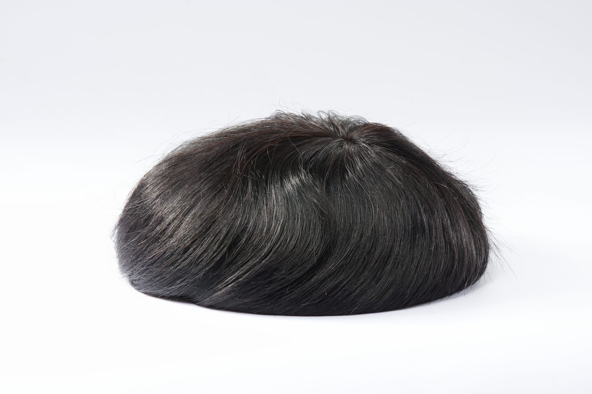 Finished bespoke hair system — plate 08